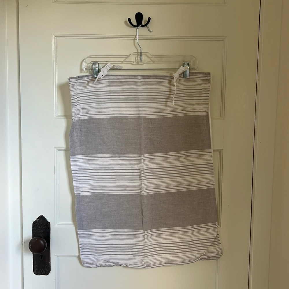West Elm pillow stripe/linen case size 20”x26” standard size
